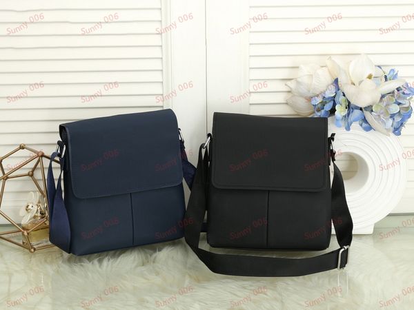 Bundas de moda de designer Men Bags mensageiros de cor sólida Bolsas de bolsas de corpo cruzado bolsa de luxo laptop saco de adido