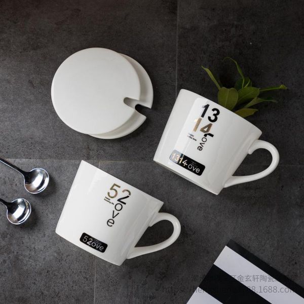 Tazze Black Line Cup Home Tazza da caffè in ceramica