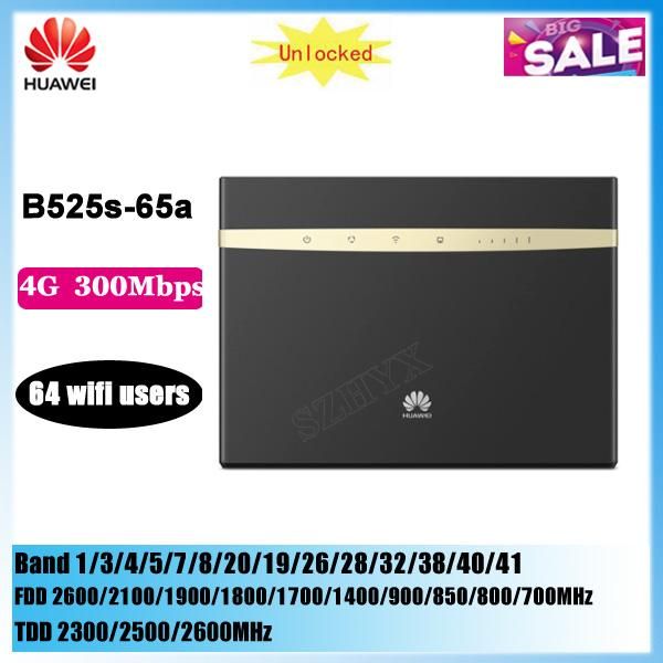 Router entsperrten Huawei B525 B525S65A 4G LTE CPE -Router mit SIM -Karten -Slot -WLAN -Router