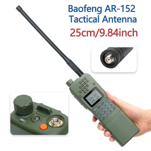 Baofeng AN /PRC 152 Style VHF/UHF Zwei-Wege-Taktikfunkgerät mit dediziertem U94-PTT-Anschluss, kann an jedes taktische Headset angepasst werden