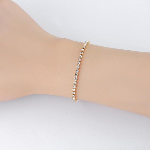 Charm-Armbänder im Angebot: Edelstahl-Glaubens-funkelndes Zirkon-Kristall-Armband mit glitzernder Kette als Geschenk für Frauen