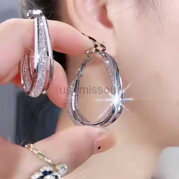 Stud Koreanische Mode 925 Silber Nadel Woven Mesh Oval Creolen für Frauen Hochzeit Party Jahrestag Geschenk Schmuck Pendientes Mujer J230529