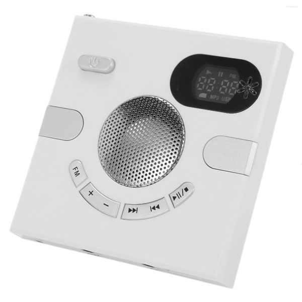 Altoparlanti combinati Altoparlante da parete Radio Fm con visualizzazione dell'ora Jack per cuffie Supporto Aux Audio Tf Card Disco USB Carica lettore Mp3