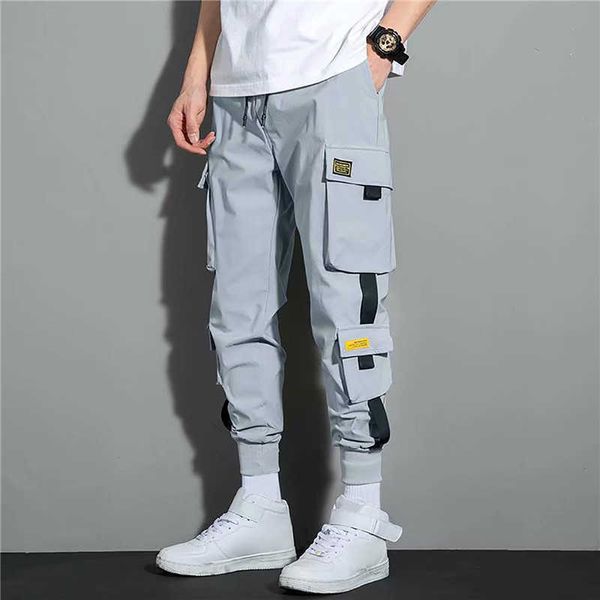 Pantaloni New hip-hop jogger cargo harem Nastro multitasche Pantaloni da uomo casual da uomo Street P230529