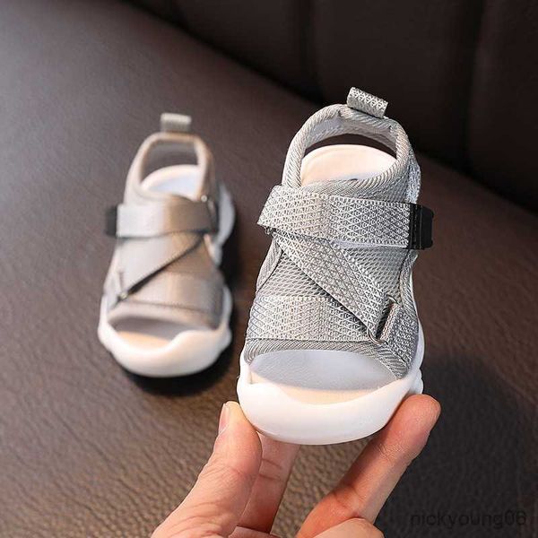 Sandalen Sommer Kleinkind Sandalen Baby Mädchen Schuhe Einfarbig Netto Tuch Atmungsaktive Jungen Turnschuhe Kinder Kleinkind Sport Mädchen Sandalen R230529