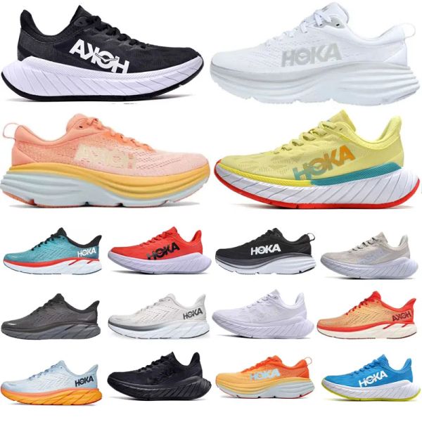 Bondi Shoes Hoka Damen Herren Hokas Clifton 8 9 Laufsportschuh Triple White Black Cyclamen Sweet Lilac Free People Trainer Carbon X 2 On s