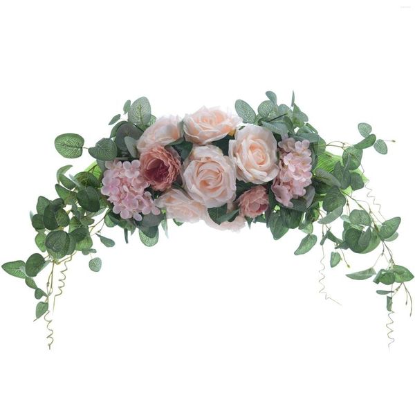 Flores decorativas Simulação Arco de casamento Arco de grinalda artificial Porta de flor da parede Decoração de lintel