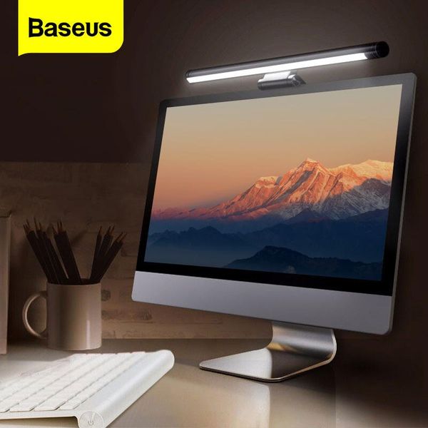 Gadgets Baseus ekran LED Çubuk Masa lambası PC Bilgisayar Dizüstü Bilgisayar Ekran Asma Işık Çubuğu Masa Lamba Ofis Çalışma LCD Monito için Işık Okuma