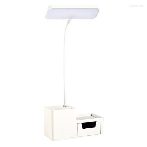 Lampade da tavolo Interruttore tattile Dimmer continuo con portapenne Lampada ricaricabile a led Studio di lavoro wireless Lettura Illuminazione notturna