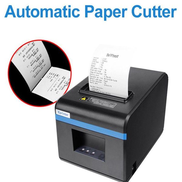 Drucker Xprinter 80mm Thermalquittung Drucker POS -Ticketdrucker mit Autoschneider für Küchen USB/Ethernet Support Cash Drawer ESC/POS