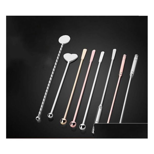 Bar Tools Cocktail Stirring Rod 304 Agitatori per utensili in acciaio inossidabile Decorazione Bartender Drop Delivery Casa Giardino Cucina Sala da pranzo Barwa Dhdez