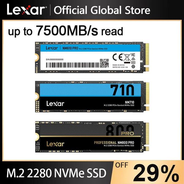 GUIDA LEXAR SSD NVME M2 7500MB/S 512GB 1TB 2TB M.2 2280 PCIE 4.0 DRIVE DRIVE DRIVE 3.0 Stato solido interno per PlayStation 5/Laptop