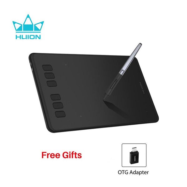 Tablets huion inspiroy h640p desenho tablets comprimidos de caneta com 8192 níveis de pressão estilos digitais sem bateria com USBC otg