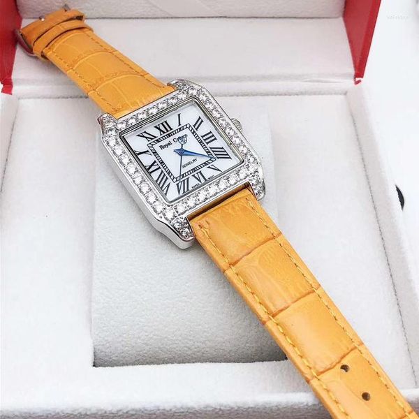Presentes de relógios de pulso em 8 de março Relógios femininos 2023 Ladies assista cinto de diamante à prova d'água Fashion Luxury 6104