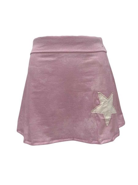 Y2K Hotsweet мини -юбки Женская твердая/вышитая звезда/звездный припечаток