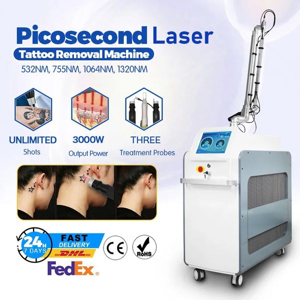 Neue Pico-Lasermaschine zur Tattooentfernung, Pikosekunden-Ziele, Melaninpigmentierung, Hautverjüngung, Schönheitsausrüstung CE