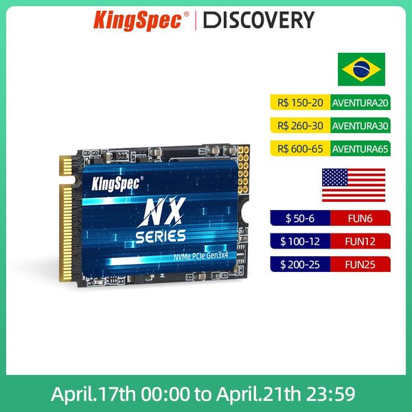 Drives Kingspec M.2 NVME PCIE 3.0 X4 SSD 256GB 1TB 128GB 512GB SSD M.2 2242 PCIE Жесткий диск.