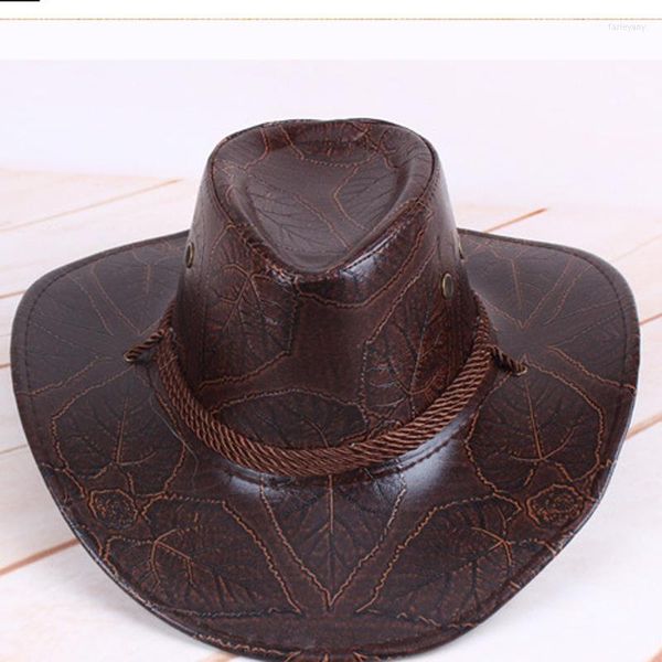 Boinas de couro de couro de couro pilotagem de viagem equestres de taps de moda de moda hats homens chapéu de jazz nos exportações de cowboy ocidental para a América do Norte Cap