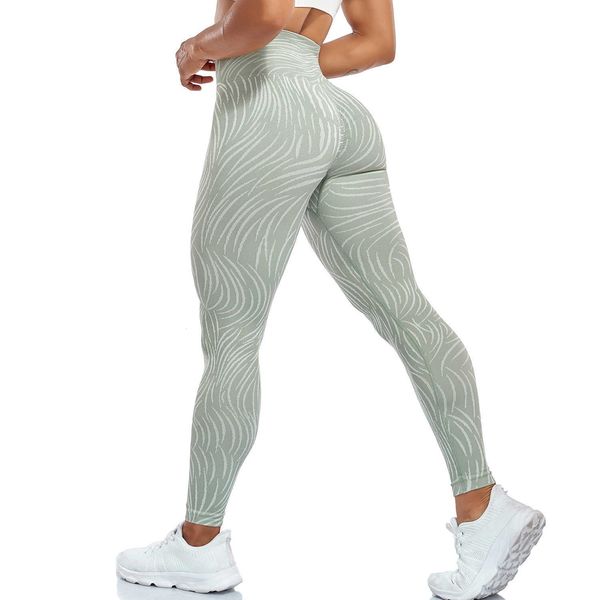 Pantaloni da donna Capris Leggings senza cuciture Pantaloni a righe Fitness Donna Vita alta Elastico da corsa Pantaloni da jogging sportivi Pantaloni da allenamento per ragazza palestra J230529