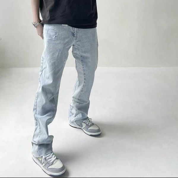 Frosch Drift Fashion Streetwear High Street ASKYURSEF OG Light Color Clean Fit Hose Cross Denim Pants Men's Jeans P230529