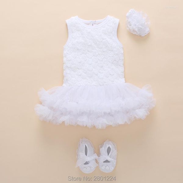 Vestidos de menina nascidos roupas de bebê 0-3 meses de algodão vestido tutu tutu 1 ano de aniversário para meninas macacão vestido infantil