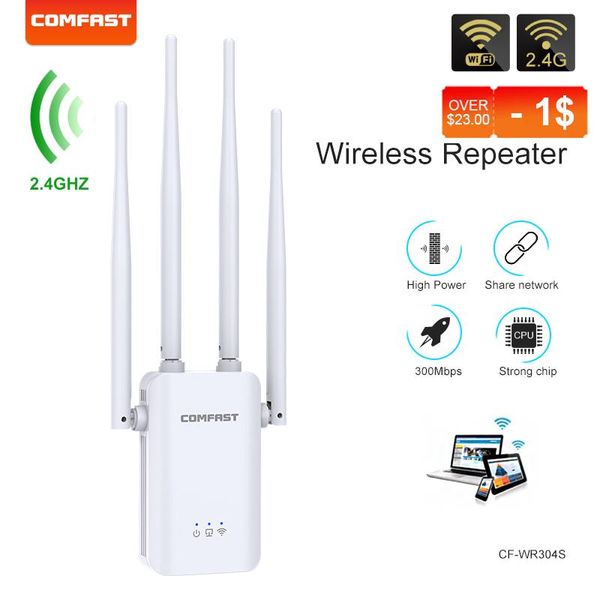 Router Home Repeater WiFi 3002100MBPS 4 Antenne Extender WiFi 2,4 GHz 5 GHz con LAN/WAN Port Wireless Router Booster Wi Fi Repiter