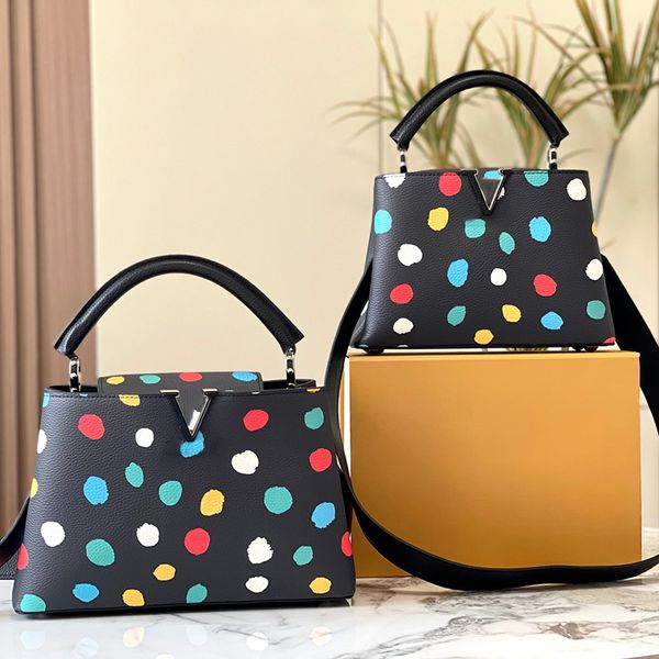 Borsa firmata Borse tote Borse da donna di alta qualità con motivo a pois Borse a tracolla di lusso Borse a tracolla in morbida pelle Nuova borsa a tracolla Pochette in rilievo