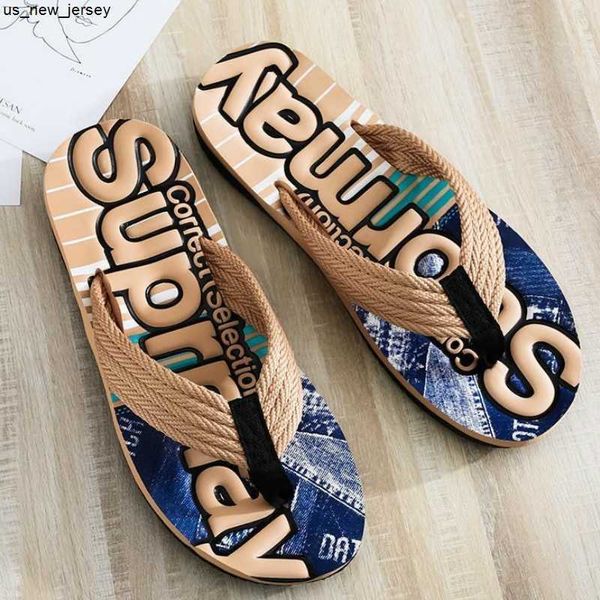 Pantofole New Sliders Flip Flop Man Pantofole 2023 Trend Summer Anti-skid Outdoor Light Casual Beach Sandali da uomo Scivoli per la casa per uomo J230530