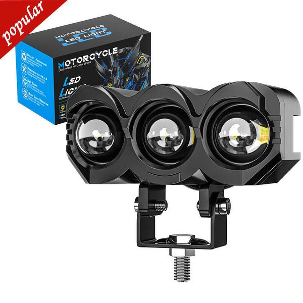 Nova motocicleta 1pcs 3LED LUZ LUZ LUZ LUZ DE VEÍCELO ELÉTRICO FOG LENTE LENS LENS SPEPLOTE PARA CAR