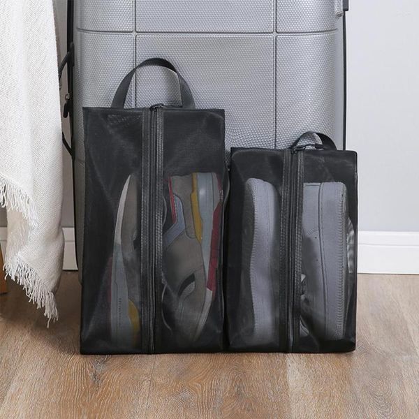 Aufbewahrungstaschen, Schuh-Organizer mit Reißverschluss, großes, durchscheinendes Design, wasserabweisende Tasche, Reisezubehör