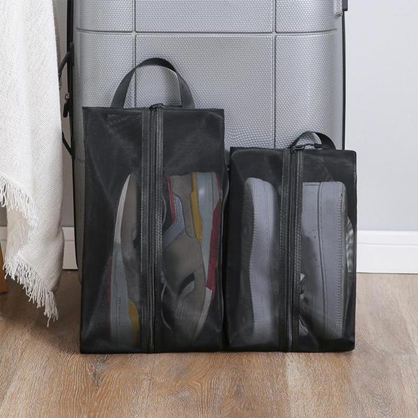 Borse portaoggetti Organizer per scarpe con cerniera Grande accessorio da viaggio per borsa resistente all'acqua dal design traslucido