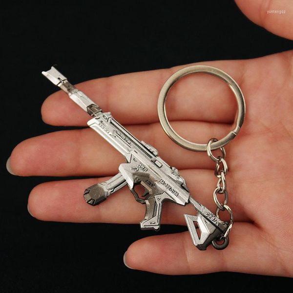 Keychains 8cm valorante corpo a corpo Reaver 2.0 keychain de metal para homens 781-A Modelo de pele Pingente Pingente de anel Chave Coleção de joias Presentes de joias