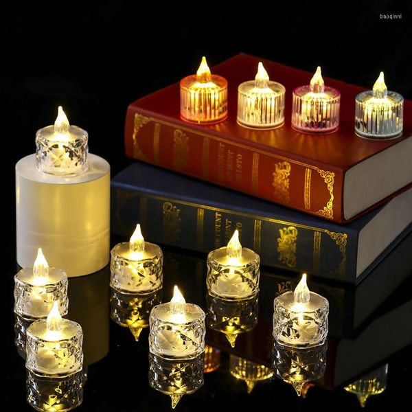 Titulares de vela 5pcs Luzes LEDs sem chama Decoração de jantar de lâmpada livre Bateria gratuita Operado Romantic Electric for Room