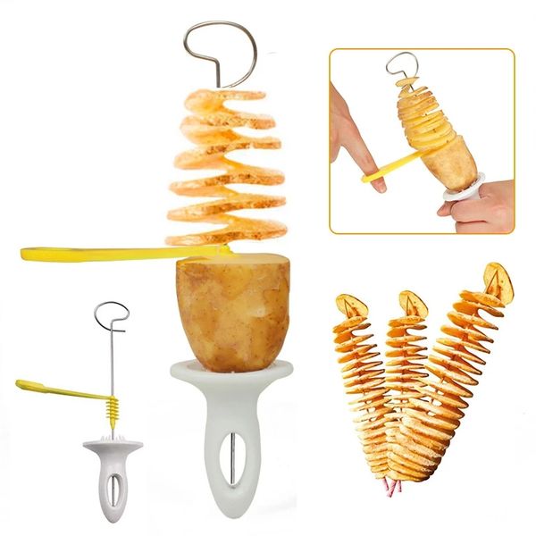 Whirlwind Potato Spiral Cutter Potato Tower Making Machine Affettatrice per verdure Utensili per verdure creativi Accessori per la cucina Gadget