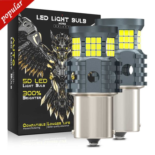 Novo 2x CANBUS LED 1156 T20 7440 WY21W W21W P21W BA15S BAU15S PY21W BULBA REVERSA Lâmpada de sinal de sinalização branca Amber Anti Flicker 12V 12V 12V