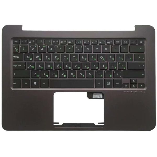 Inquadra tastiera russa per Asus ZenBook UX305 UX305LA UX305UA UX305CA con copertina superiore marrone Palmrest