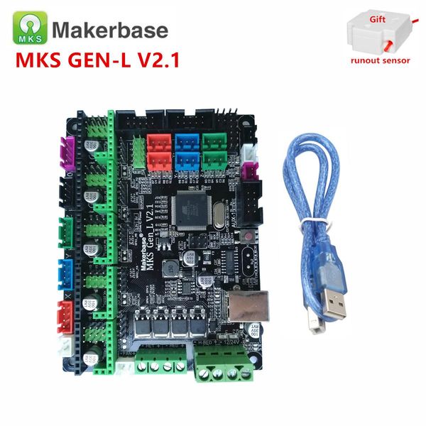 Denetleyici MakerBase MKS Gen L V2.1 3D Yazıcı Kontrol Paneli Ana Pano DIY Başlangıç ​​Parçaları Destek A4988 DRV8825 TMC2209 TMC2208 TMC2130