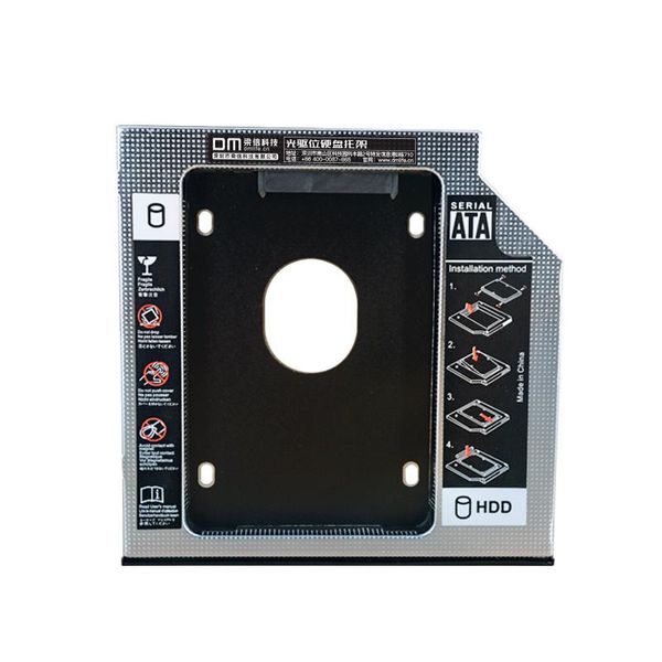 Адаптеры DM SSD -адаптеры DW127S 12,7 мм пластиковой Optibay SATA 3.0 Hard Disk Dip Drive Curve Adapter Adapter 2.5 SSD 2TB для ноутбука CDROM