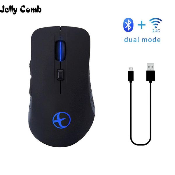 Mouse Jelly Comb Mouse Bluetooth silenzioso ricaricabile Mouse wireless Bluetooth 2.4g a doppia modalità per mouse da gioco per PC portatile