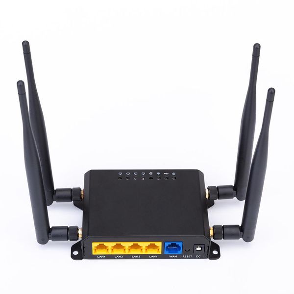 Маршрутизаторы x10 4G LTE OpenWRT Smart Router Extender Высокая мощность SIM -карта WiFi Wireless Внешняя 5DBI антенна модем 300 Мбит / с Qualcomm Chip