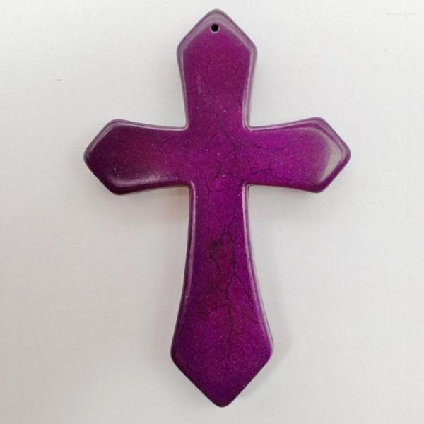 Colares pendentes 84x55mm uivo roxo cruzar jóias soltas jóias para mulher presente s261