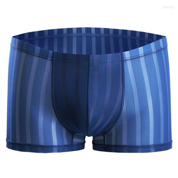 Mutande Intimo Sexy Uomo Boxer Pantaloncini Homme Ultra Sottile Trasparente Seta Ghiaccio Maschile Mutandine Traspiranti Cueca Calzoncillo