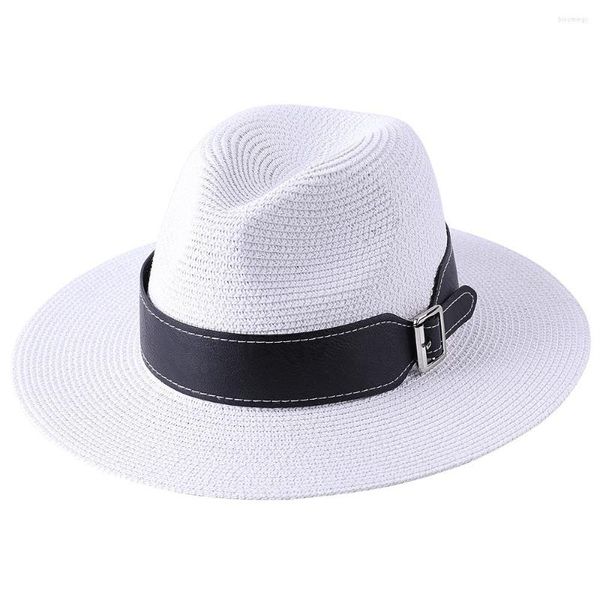 Boinas simples mulheres palha chapéu de sol praia de verão masculino dobrável abrangente meninas de gravação UV Proteção Cap boné feminino feminina