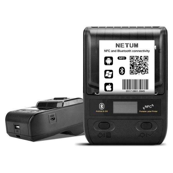 Impressoras netum bluetooth térmico rótulo impressora Mini portátil 58mm Impressora de recibo pequena para celular ipad Android / iOS NTG5