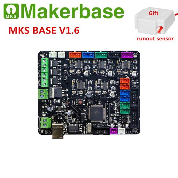 Controlador mks base v1.6 impressora 3d placa-mãe placa de circuito integrado compatível rampas1.4 mega2560 acessórios eletrônicos diy