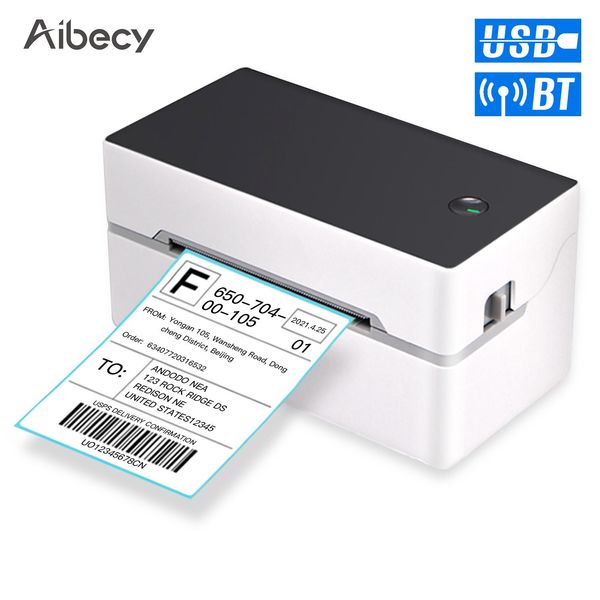 Impressoras de desktop rótulo de rótulo Impressora USB/BT Impressora térmica direta 4080mm Compatível com Shopify FedEx USPS Etsy