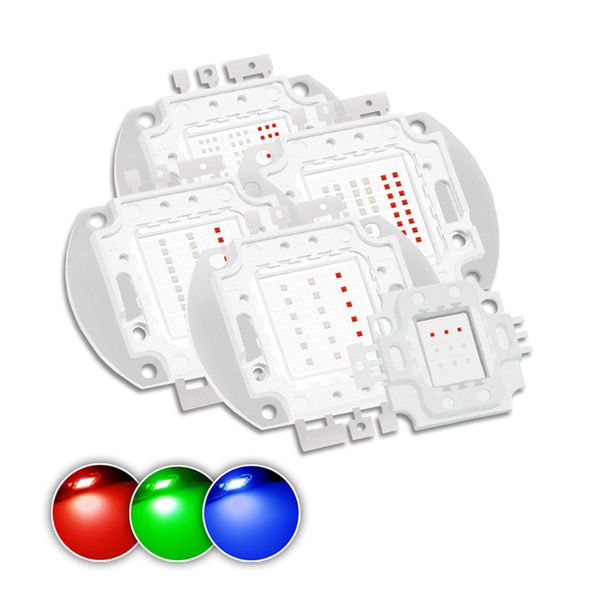 Hochleistungs-COB-LED-Chip, LED-Perlen, Lichtquelle, 30 Mil, 35 Mil, 45 Mil, 10 W, 20 W, 30 W, 50 W, 70 W, 80 W, 100 W, Diode, mehrfarbig, RGB, Rot, Grün, Blau, Gelb, Vollfarbe