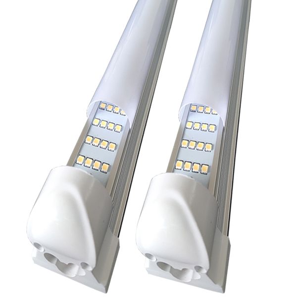 LED-Ladenleuchte, Röhrenleuchte, 1,2 m, 144 W, 72 W, 6500 K, 1,2 m, mattierte milchige Abdeckung, integrierte T8-Leuchten, Plug-in-Beleuchtung für Lager, Garage, mit Ein-/Aus-Schaltern, crestech168