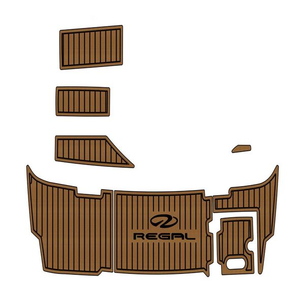 2013 Regal Express 28 Piattaforma da bagno Step Pad Barca Schiuma EVA Faux Teak Deck Supporto per pavimento Adesivo SeaDek Gatorstep Style Floor