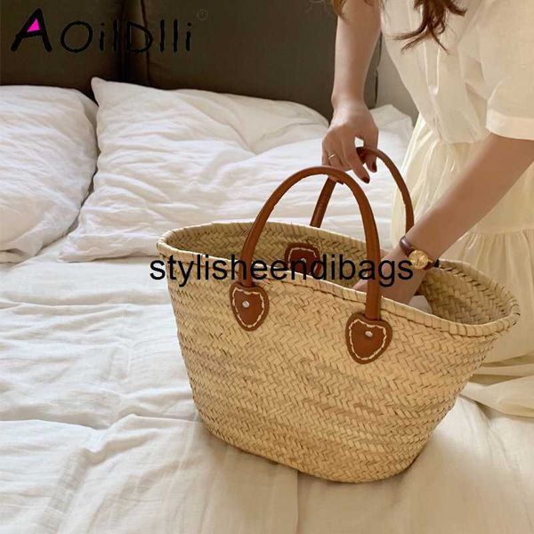 stylisheendibags Totes designer summer beach straw bags lady bali big basket buckets bag casual vimini intrecciato tote di grande capacità borse da donna in rattan